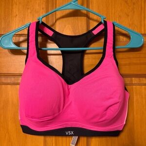 VSX Hot Pink and Black Racerback Sports Bra